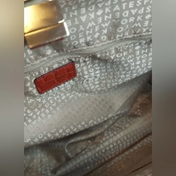 Kate Spade Red/Orange Knightsbridge Constance Shoulder Bag Comes with/care card.